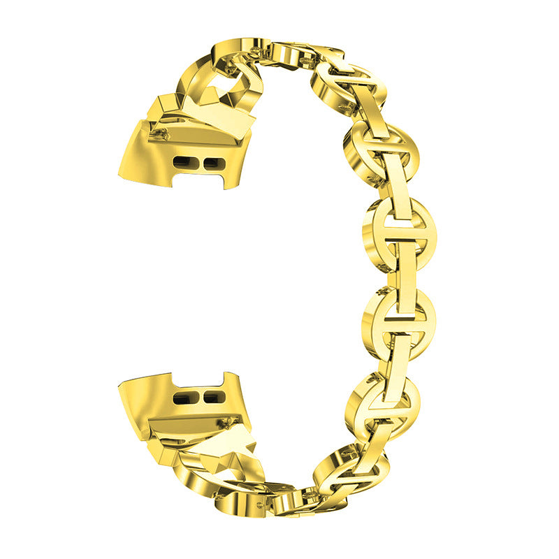 For Fitbit Charge 3 4 Stylish Rhinestones Decor Metal Smart Watch Strap Replacement Wrist Band For Fitbit Charge 3 4 Stylish Rhinestones Decor Metal Smart Watch Strap Replacement Wrist Band
